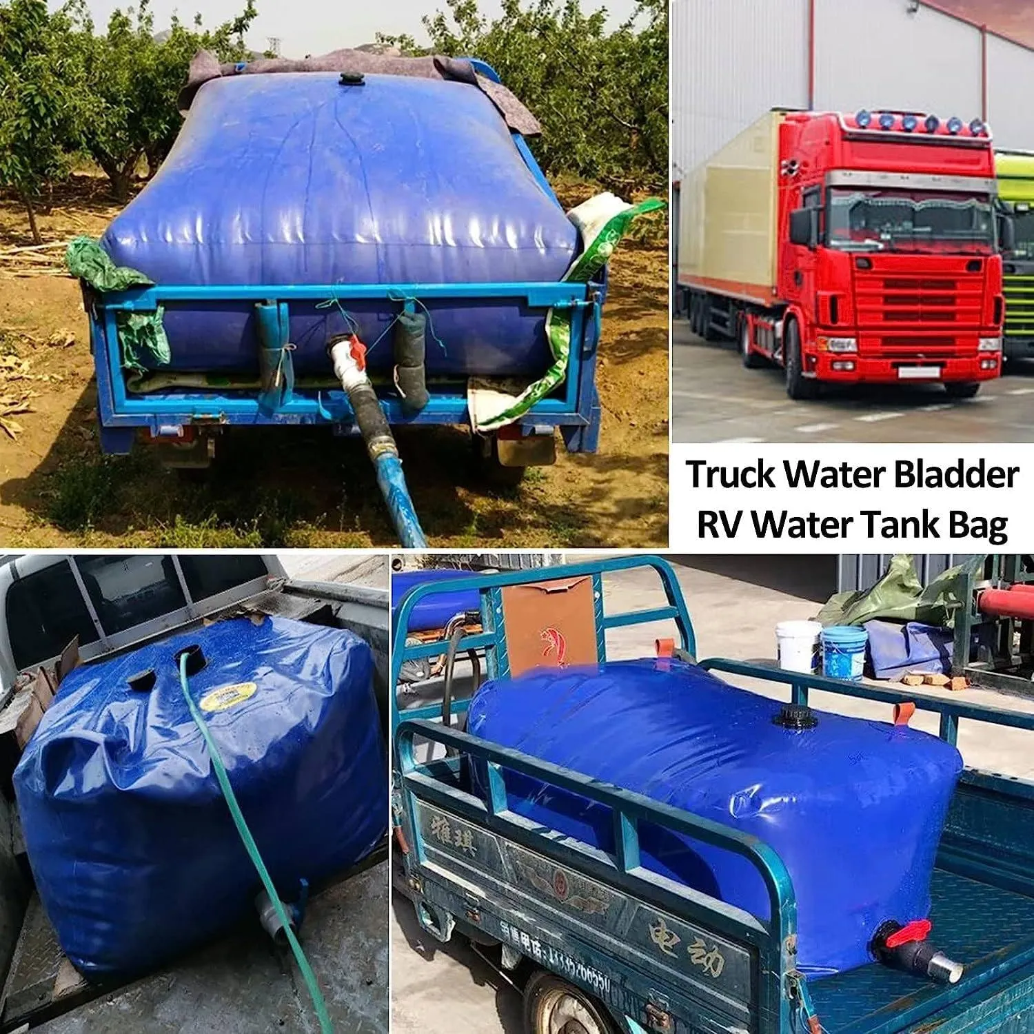 DEHIWI Emergency Water Storage Bladder,Collapsible Portable PVC Water Container,Drought-Resistant Water Bag with Faucet,Used for Building,Fire Transport Emergency Water Storage,4000L