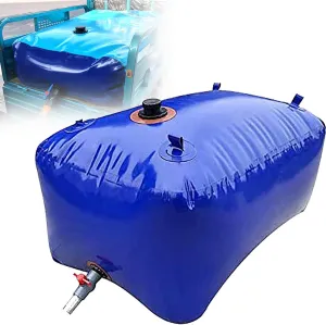 DEHIWI Emergency Water Storage Bladder,Collapsible Portable PVC Water Container,Drought-Resistant Water Bag with Faucet,Used for Building,Fire Transport Emergency Water Storage,4000L