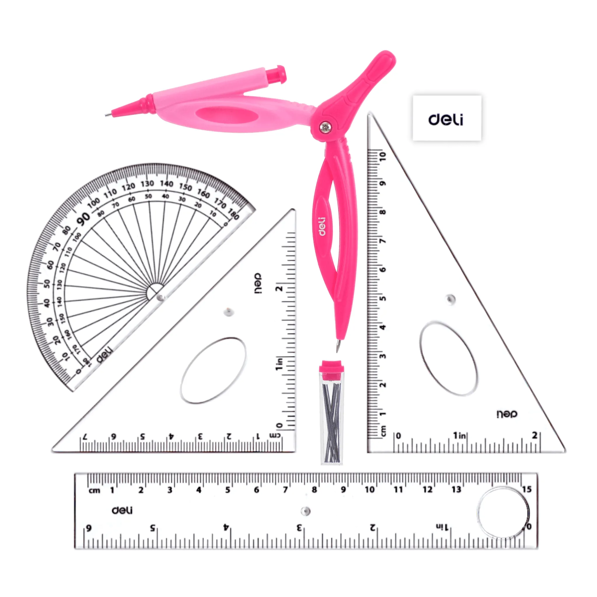 Deli Maths Geometry Drafting Set 7 Pcs