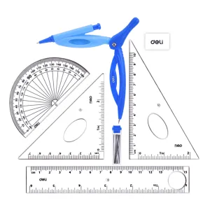 Deli Maths Geometry Drafting Set 7 Pcs