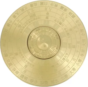 Delicate Traditional Chinese Compass Retro Style Brass Home Decor Compact Portable