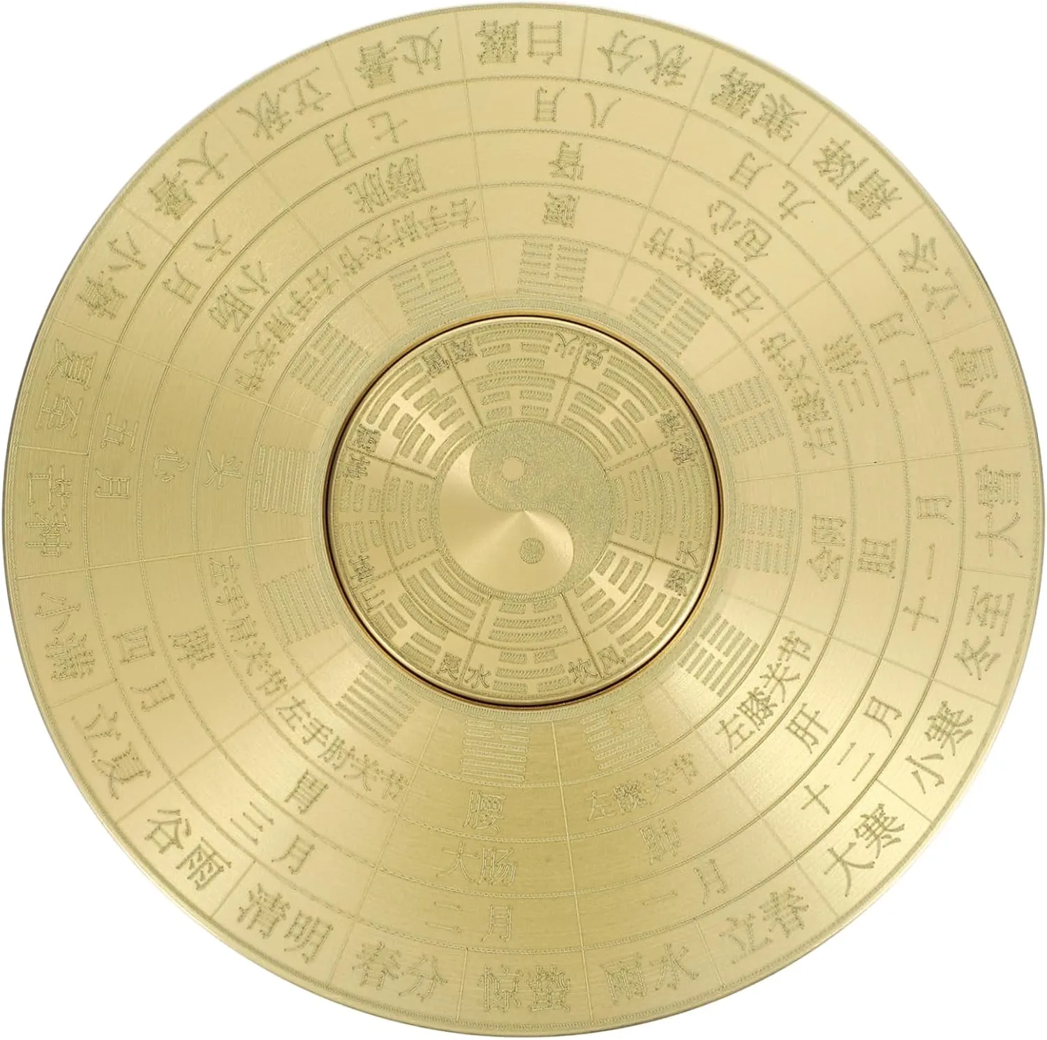Delicate Traditional Chinese Compass Retro Style Brass Home Decor Compact Portable