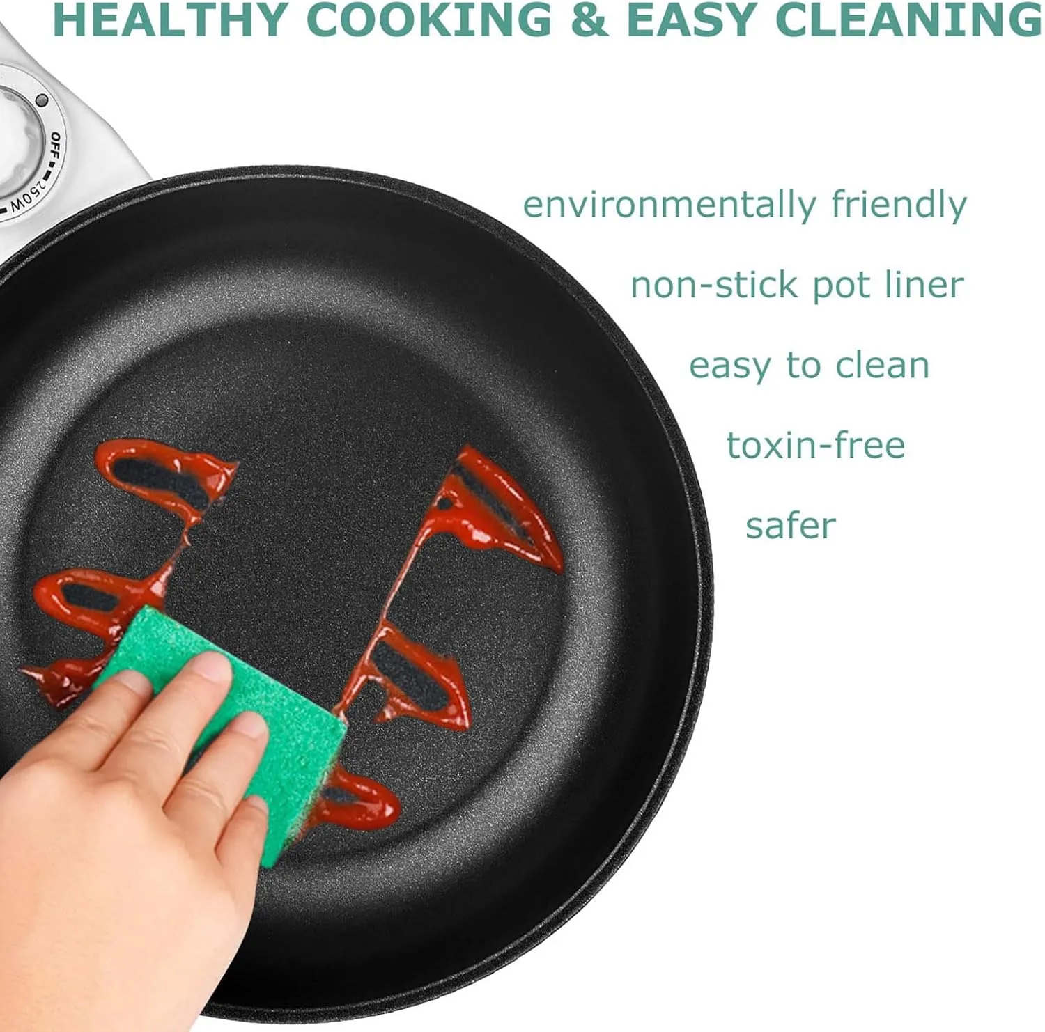 Dezin Hot Pot Electric Upgraded, Non-Stick Sauté Pan, Rapid Noodles Electric Pot, 1.5L Mini Portable Hot Pot for Steak, Egg, Fried Rice, Ramen, Oatmeal, Soup with Power Adjustment