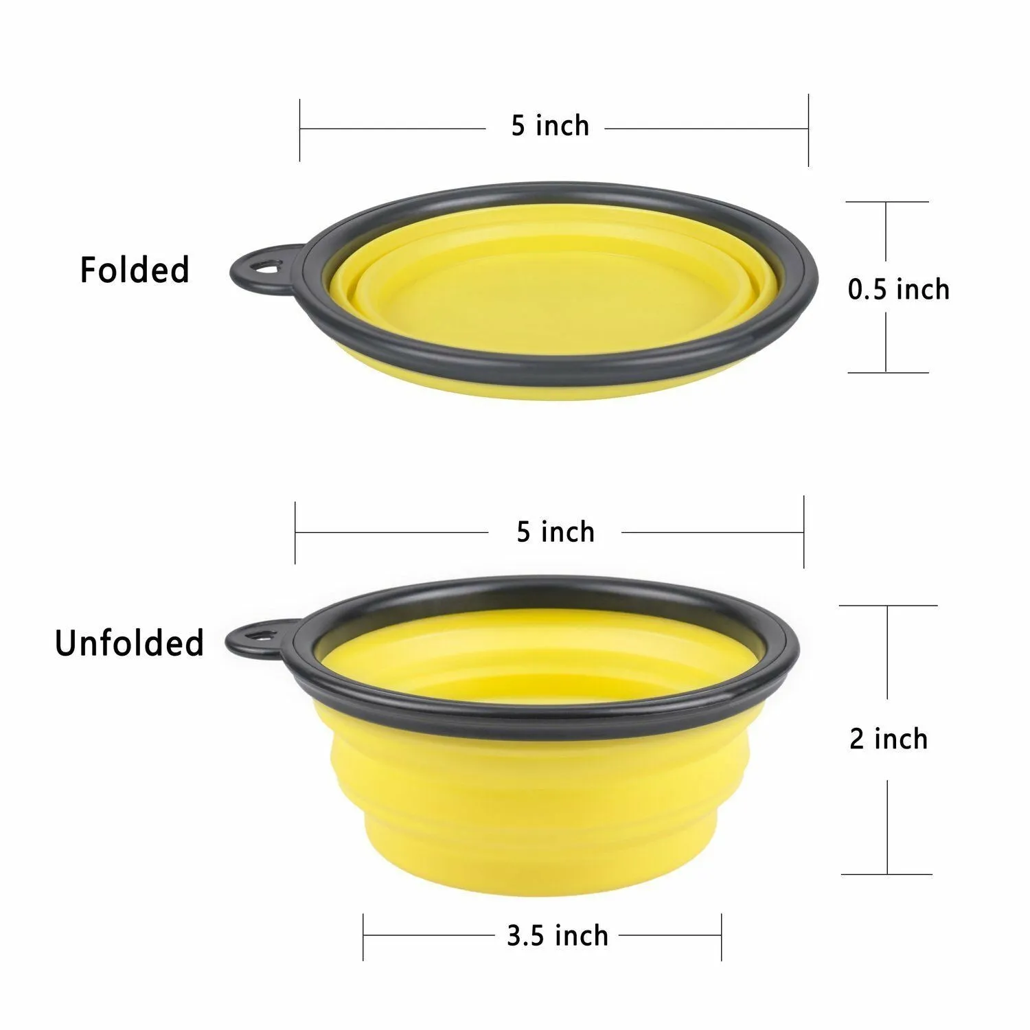 Dog Food Bowl - Portable & Collapsible - 4 Pc Set