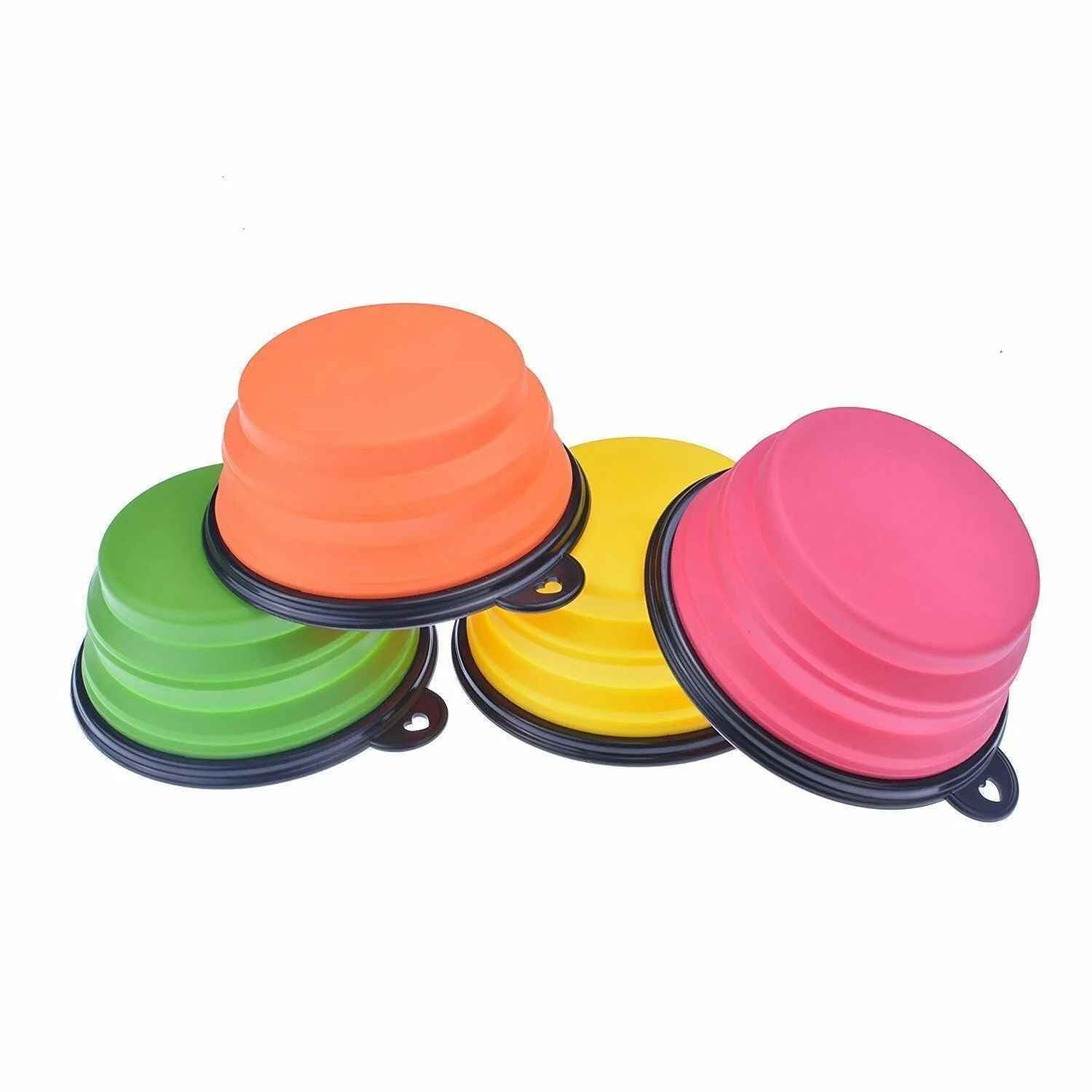 Dog Food Bowl - Portable & Collapsible - 4 Pc Set