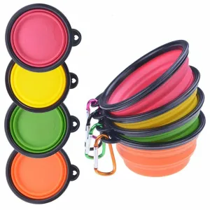 Dog Food Bowl - Portable & Collapsible - 4 Pc Set
