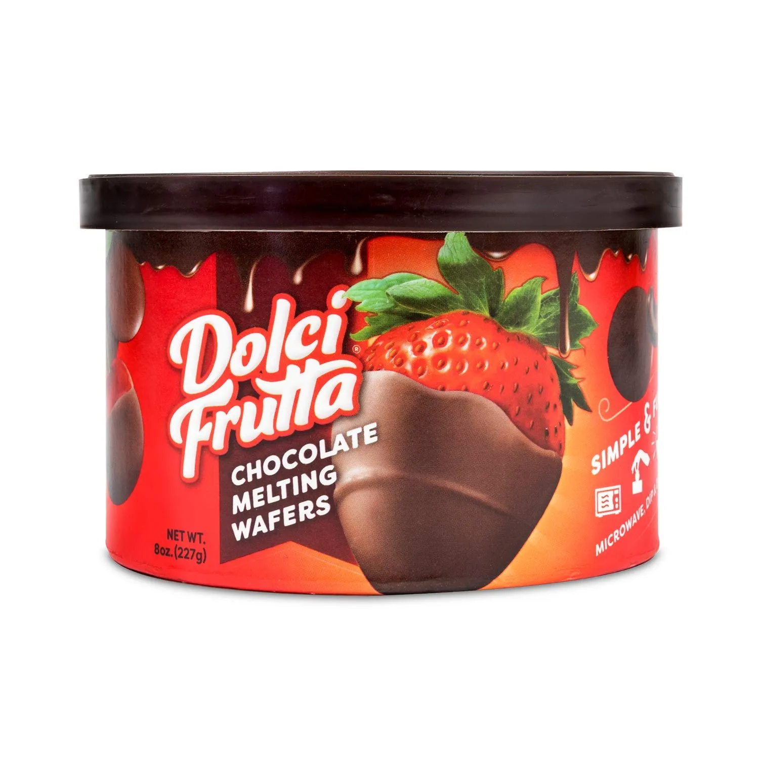 Dolci Frutta Variety Pack with Hard Chocolate Shell & White Chocolate Shell, Simply Microwave, Dip, and Done, Nut-Free, Gluten-Free, 8oz, Pack of 4