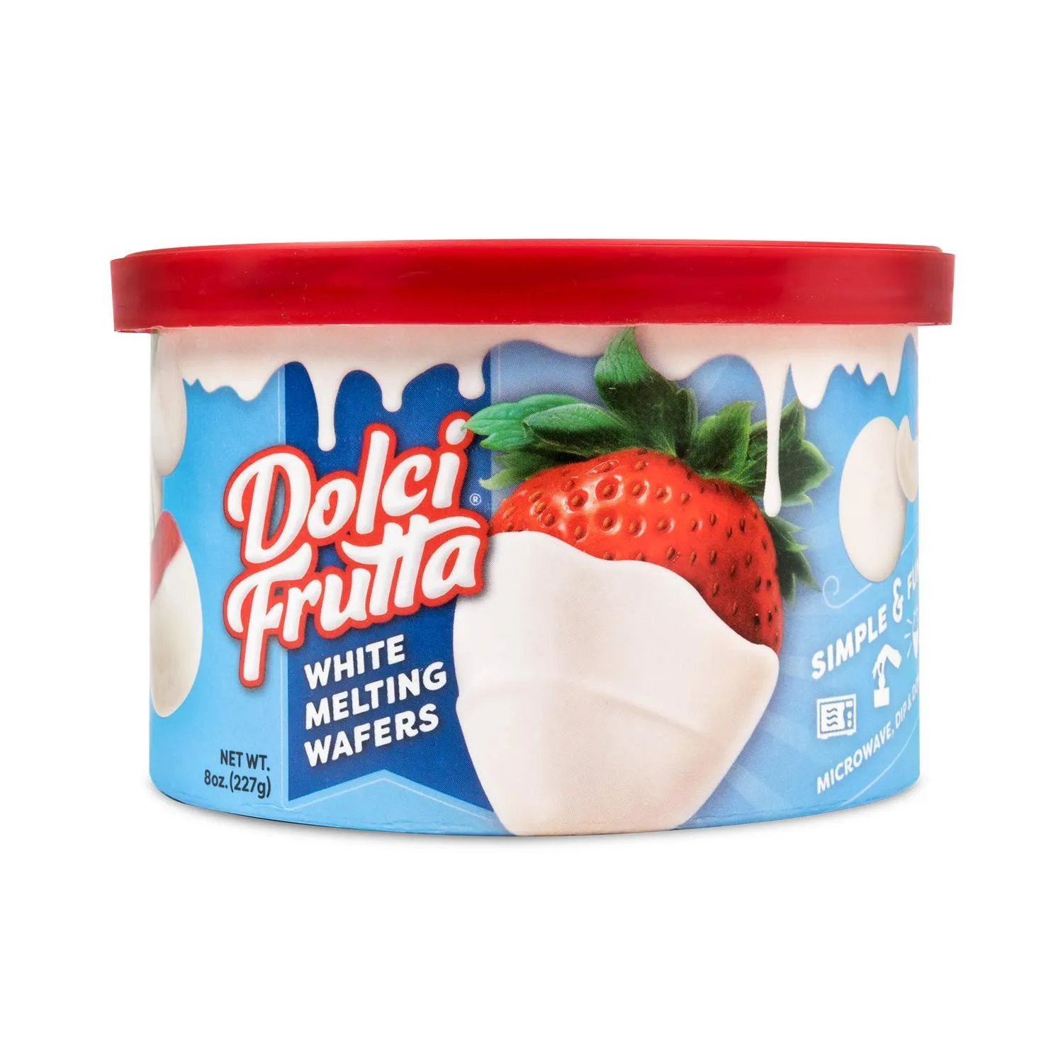 Dolci Frutta Variety Pack with Hard Chocolate Shell & White Chocolate Shell, Simply Microwave, Dip, and Done, Nut-Free, Gluten-Free, 8oz, Pack of 4