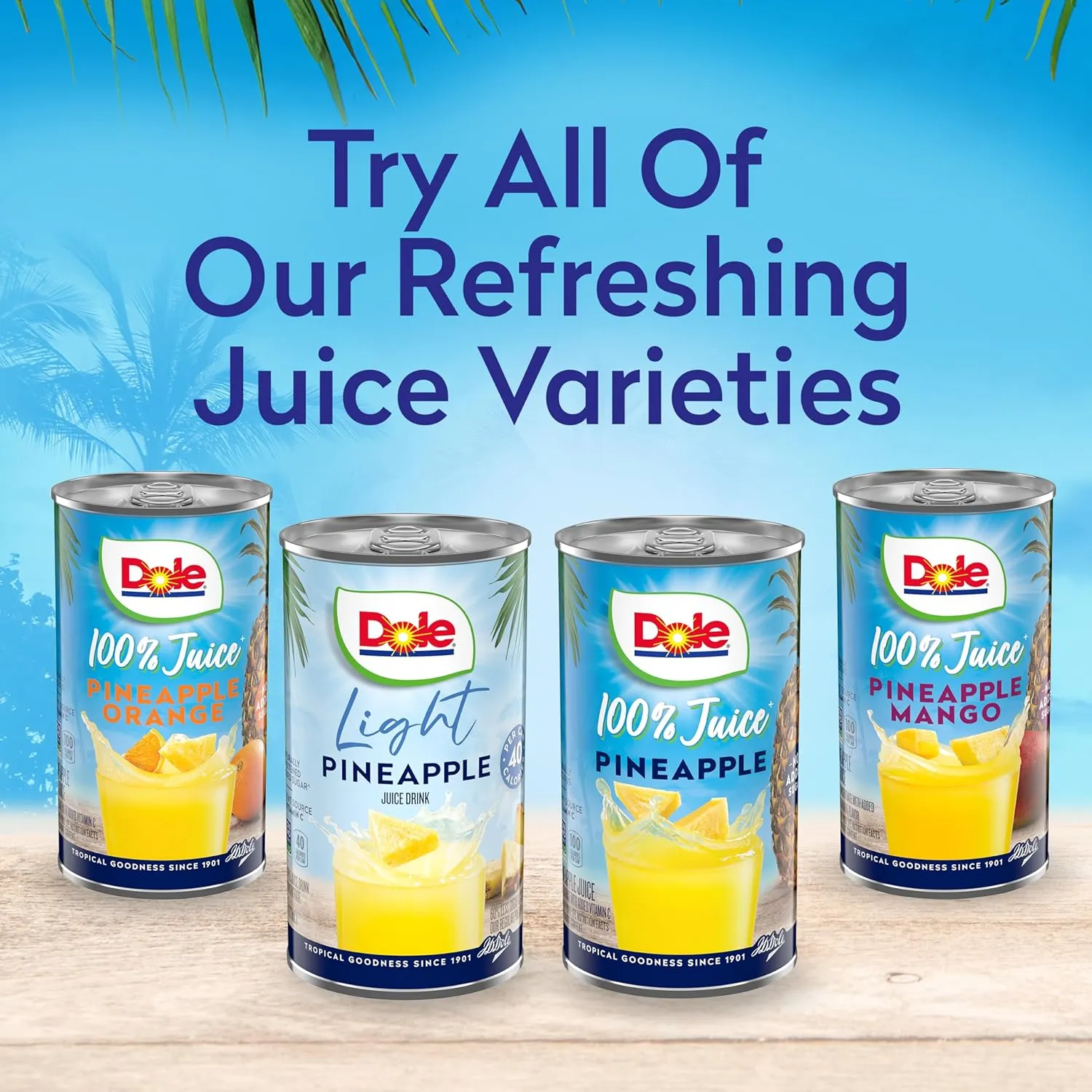Dole Pineapple Orange Juice, 100% Fruit Juice with Added Vitamin C, 6 Fl Oz (Pack of 6), 48 Total Cans