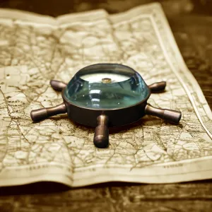 Dollond London Brass Wheel Compass | Vintage Navigation Tool