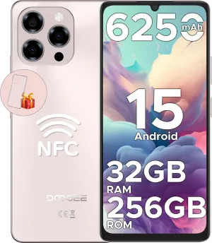 DOOGEE Note 58 Pro Android 15 Unlocked Cell Phone,32GB 256GB/2TB,6.75" HD  90Hz Android Phone,6250mAh Battery,16MP 8MP,4G Dual SIM Smartphone,Octa Core/Widevine L1/ GPS/NFC/Fingerprint/Face Unlock