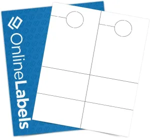 Door Hangers with Tear Away Cards - 4.25 x 11 - Cardstock - Pack of 200, 100 Sheets - Inkjet/Laser Printer - Online Labels