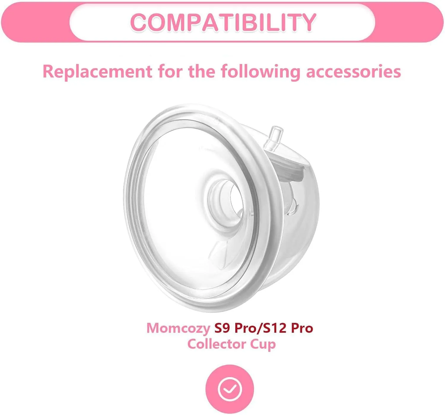 Double Hands-Free Wearable Breast Pump Parts 19mm Milk Collector Cup Compatible with Momcozy S9 Pro|S12 Pro Breastpump Incl 19mm Flange Use with S9 Pro|S12 Pro Parts/Accessories Replacement