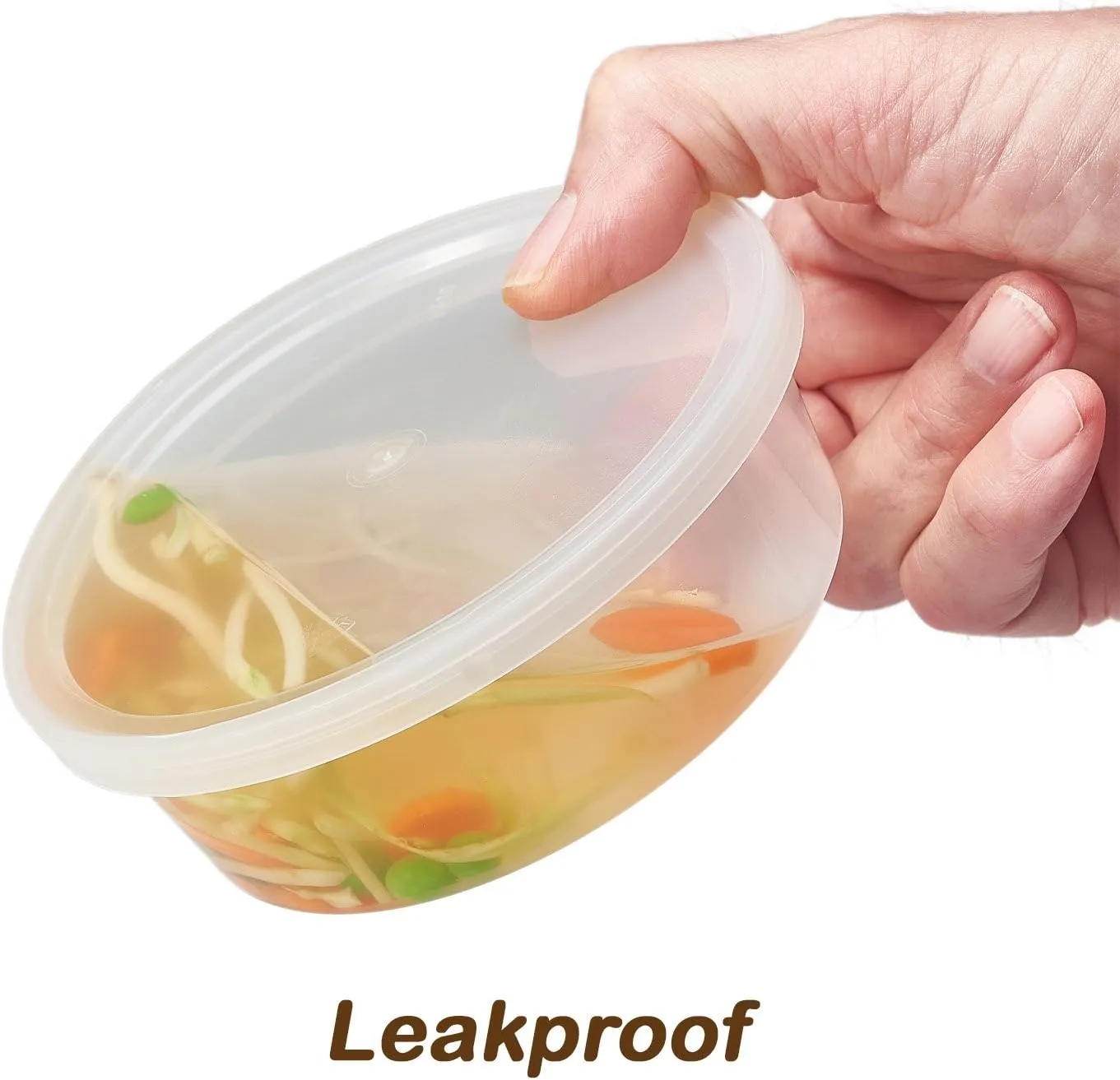 DuraHome - Deli Containers with Lids 8 oz. Leakproof - 40 Pack Plastic Microwavable Clear Food Storage Container/Slime Premium Heavy-Duty Quality, Freezer & Dishwasher Safe