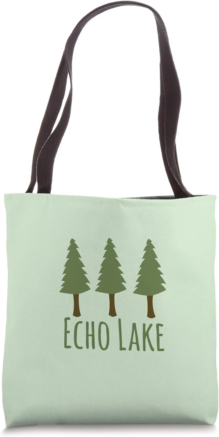 Echo Lake New Hampshire Rustic Camping Hiking Pine Trees Tote Bag