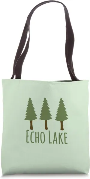 Echo Lake New Hampshire Rustic Camping Hiking Pine Trees Tote Bag