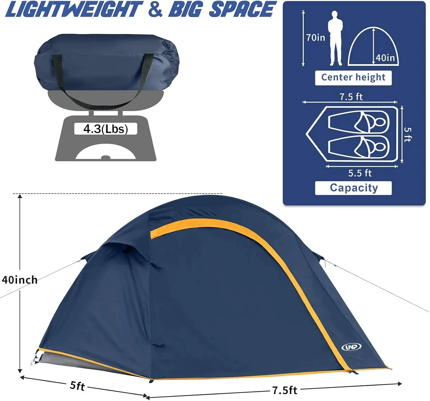 Eco-friendly technology Only today Waterproof 4-Person Camping Rainfly with Tent