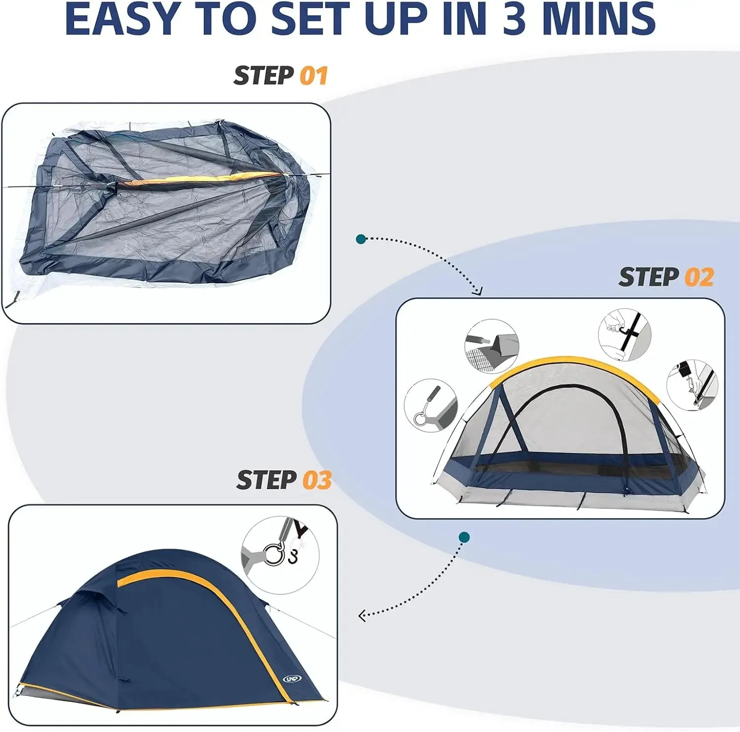 Eco-friendly technology Only today Waterproof 4-Person Camping Rainfly with Tent