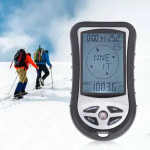 Electronic Altitude Meter,Barometer Altimeter Multifunction Digital Altimeter Handheld Altitude for Forecast Hand Hold Hiking Camping Outdoor Lover