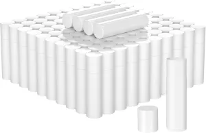 Empty Lip Balm Tubes for DIY Lipstick with Leak-proof Caps, 100-Pack Lip Balm Containers BPA Free, White