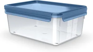 Emsa Clip & Close Eco Food Storage Container, 3.7 L, Eco Design, Leak-Proof, Hygienic, Microwave/Freezer/Dishwasher Safe, BPA-Free, Blue, N1171600