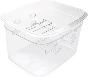EVERIE Sous Vide Container 12 Quarts with Collapsible Hinge Lid and Removable Built-in Rack Compatible with Anova Nano AN400 and AN500-US00 and Instant Pot and Breville Joule Sous Vide Cooker