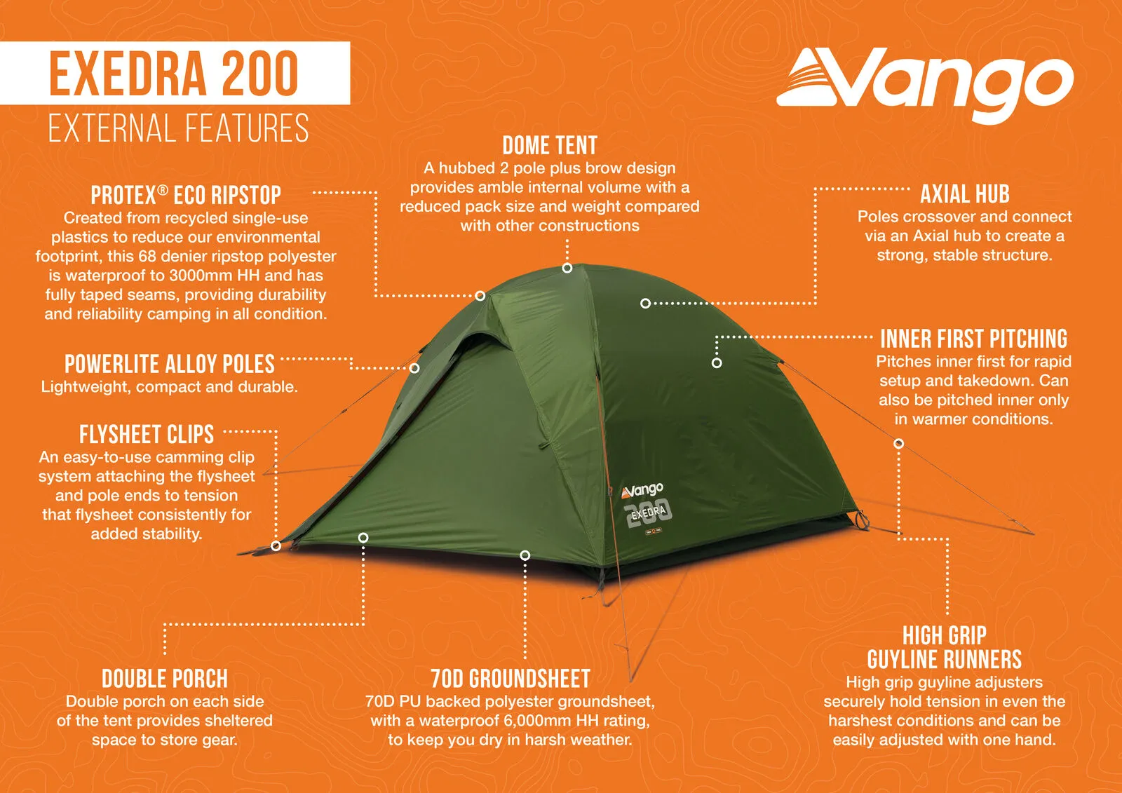 Exedra 200 Tent - 2.39kg by Vango