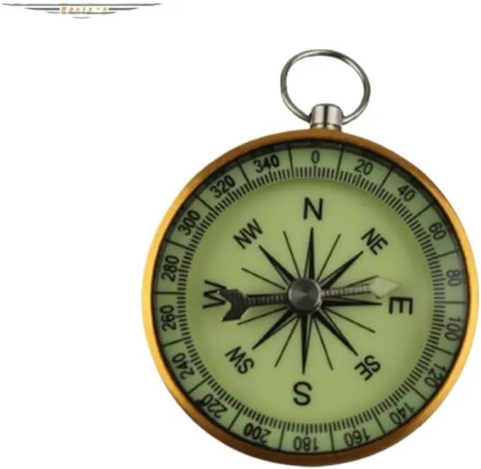 Explosive Aluminum Gold All-Luminous Outdoor Teaching Compass Can Pointer