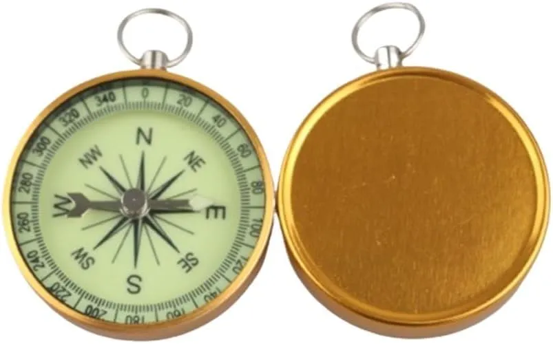 Explosive Aluminum Gold All-Luminous Outdoor Teaching Compass Can Pointer