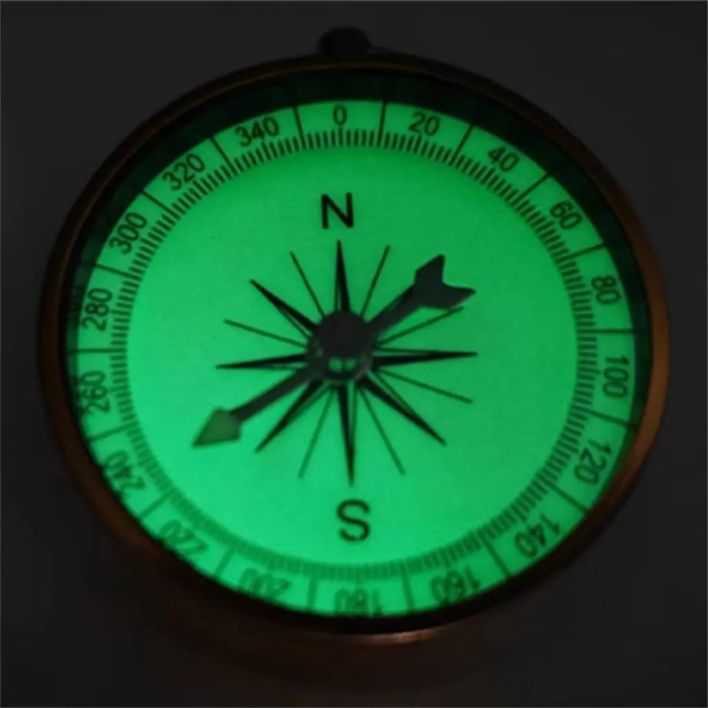 Explosive Aluminum Gold All-Luminous Outdoor Teaching Compass Can Pointer
