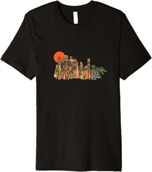 Family Butte Utah Camping Rock Climbing Desert Sunset Premium T-Shirt