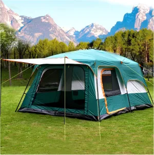 Family Camping Tent 5 to 8 Persons Quick Build,Ventilated Black Out Tent Sturdy Quick Pitch Tent for Camping Hiking Picnic Garden