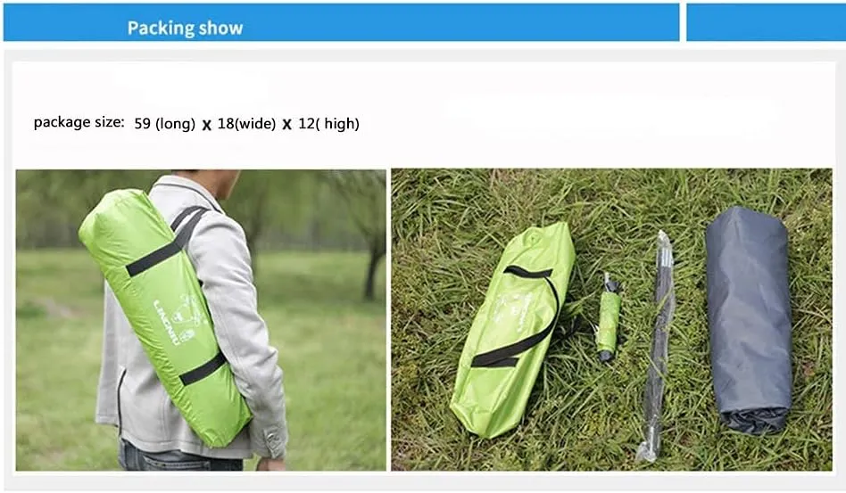 Family Camping Tents 2 Person Lightweight Tent Windproof UV Protection Ventilated and Perfect for Beach Outdoor Traveling Hiking Camping Fishing etc Unisex