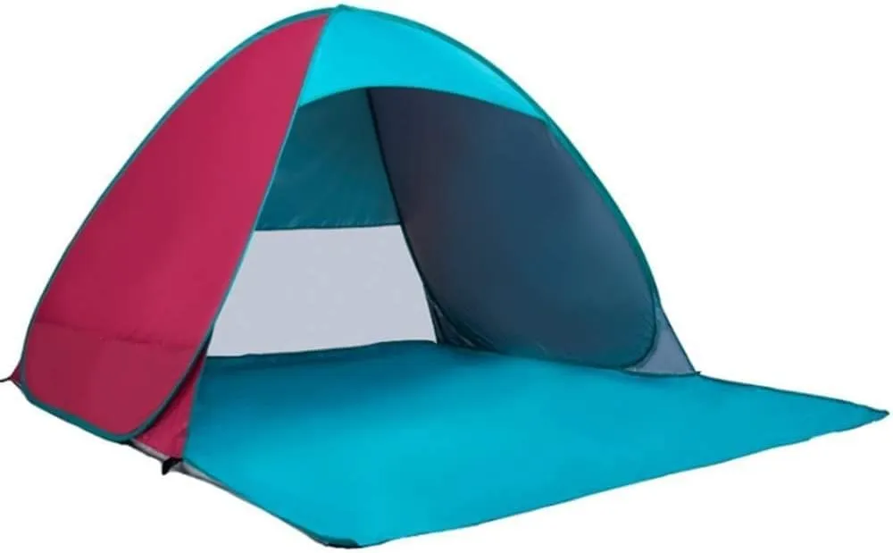 Family Tent Camping Tent Portable Lightweight for 3 to 4 People Large Size Outdoor Tent Good Stuff Beautiful Scenery Hopeful, 230*200*130cm, Pink