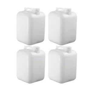 FastRack 5 Gallon Hedpak with Cap (Pack of 4) | BPA-Free, Food-Grade, and Leak-Proof | White Container | Ideal for Brewing, Fermentation, or Storage