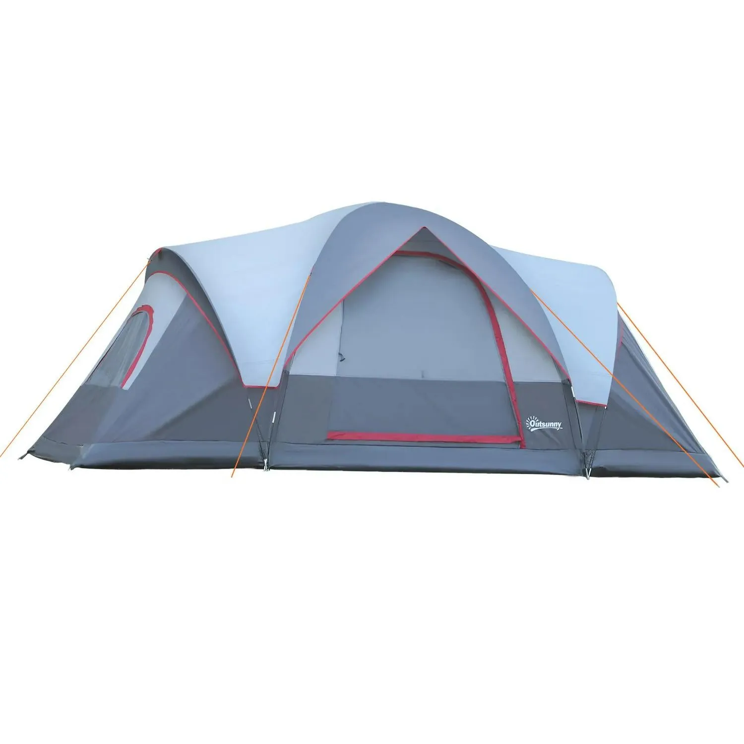 Fibreglass Frame Person Steel Unbeatable price Outsunny 5/6 Tent Camping Lightweight Blue Secure And