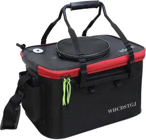 Fishing Bucket, Multifunctional Foldable Portable Fishing Bucket, EVA Fish Bucket are Suitable for Storing Live Fish and Fresh Fish Bait. (size3gallon)
