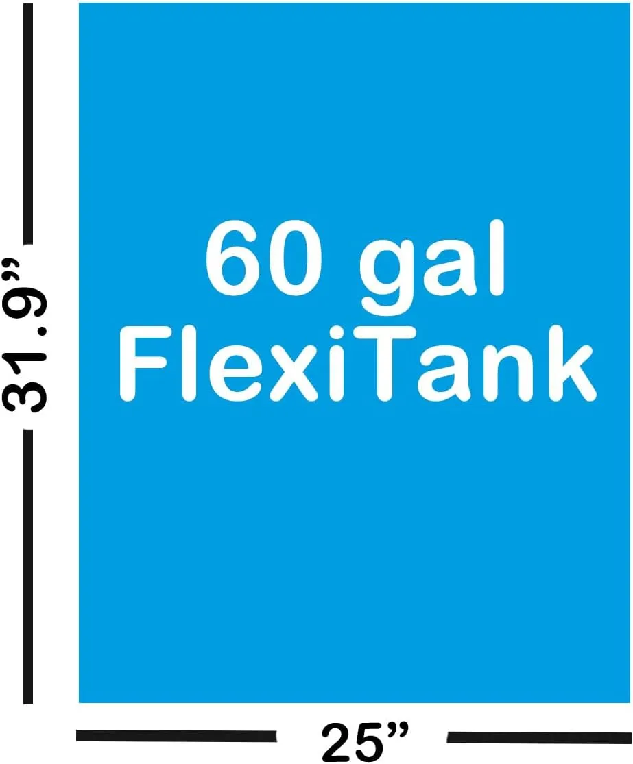 FlexiTank Collapsible Reservoir Water Tank Water Storage Barrel Container Portable for Garden Plants Gardening Greenhouse (60 gallons)