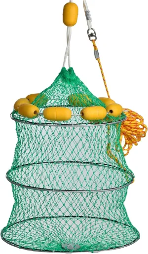 Foldable Floating Basket, Collapsible Fishing Bait Storage Cage, Portable Fish Holder for Keeping Crayfish, Minnows, Leaches and Other Live Baits