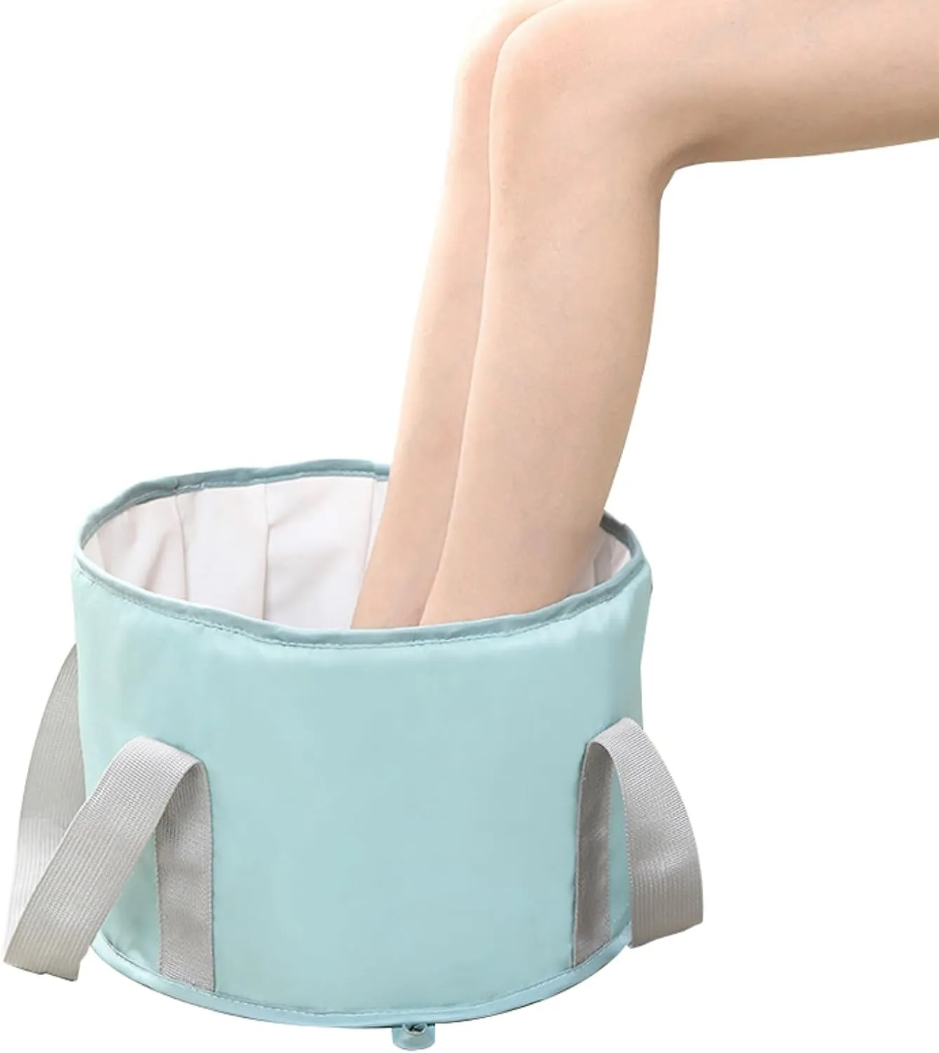 Foldable Foot Bag Collapsible Foot Bath Basin Bath Tubs Folding Water Basin Camping Basin Foldable Foot Soaking Tub Foldable Foot Tub Pedicure Basin (Color : Blue, Size : 31 * 20cm)