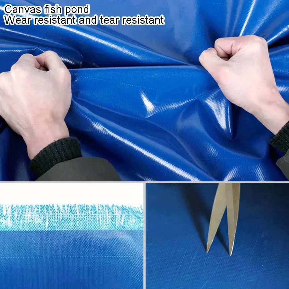 Foldable PVC Canvas Fish Pond - Water Storage Tank for Aquaculture, Outdoor Pool Above Ground, Aquarium Fish Watering
