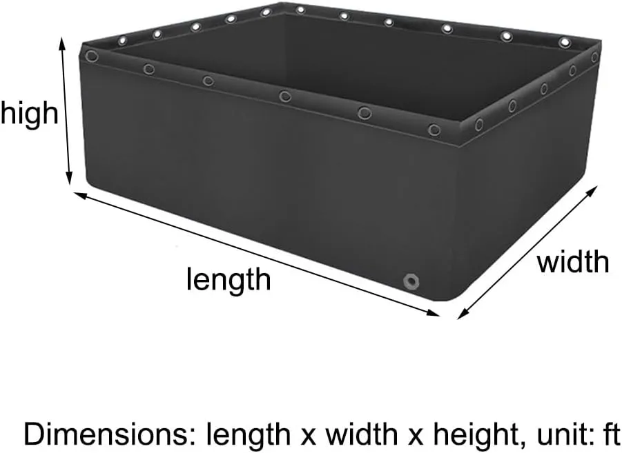 Foldable PVC Canvas Fish Pond - Water Storage Tank for Aquaculture, Outdoor Pool Above Ground, Aquarium Fish Watering