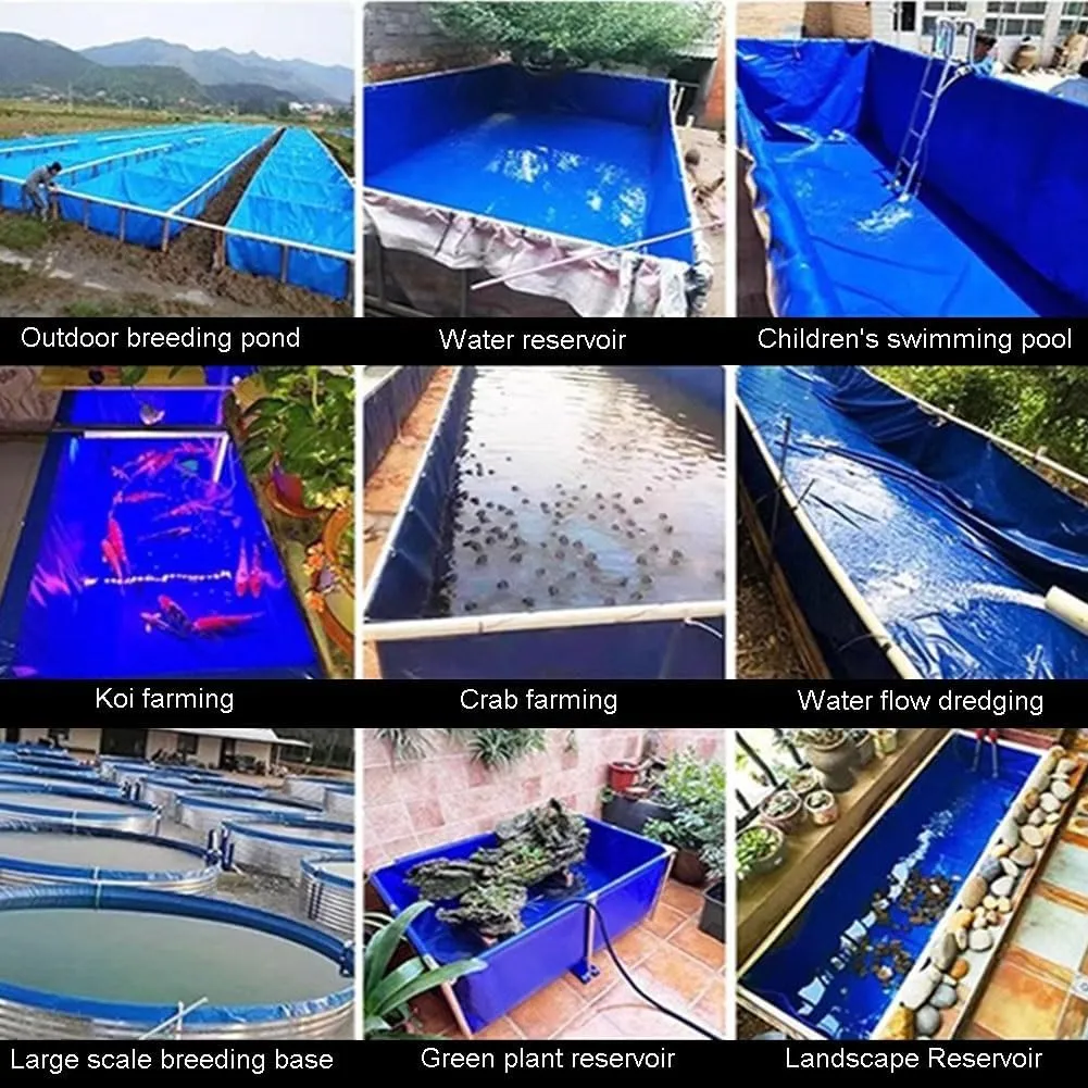 Foldable PVC Canvas Fish Pond - Water Storage Tank for Aquaculture, Outdoor Pool Above Ground, Aquarium Fish Watering