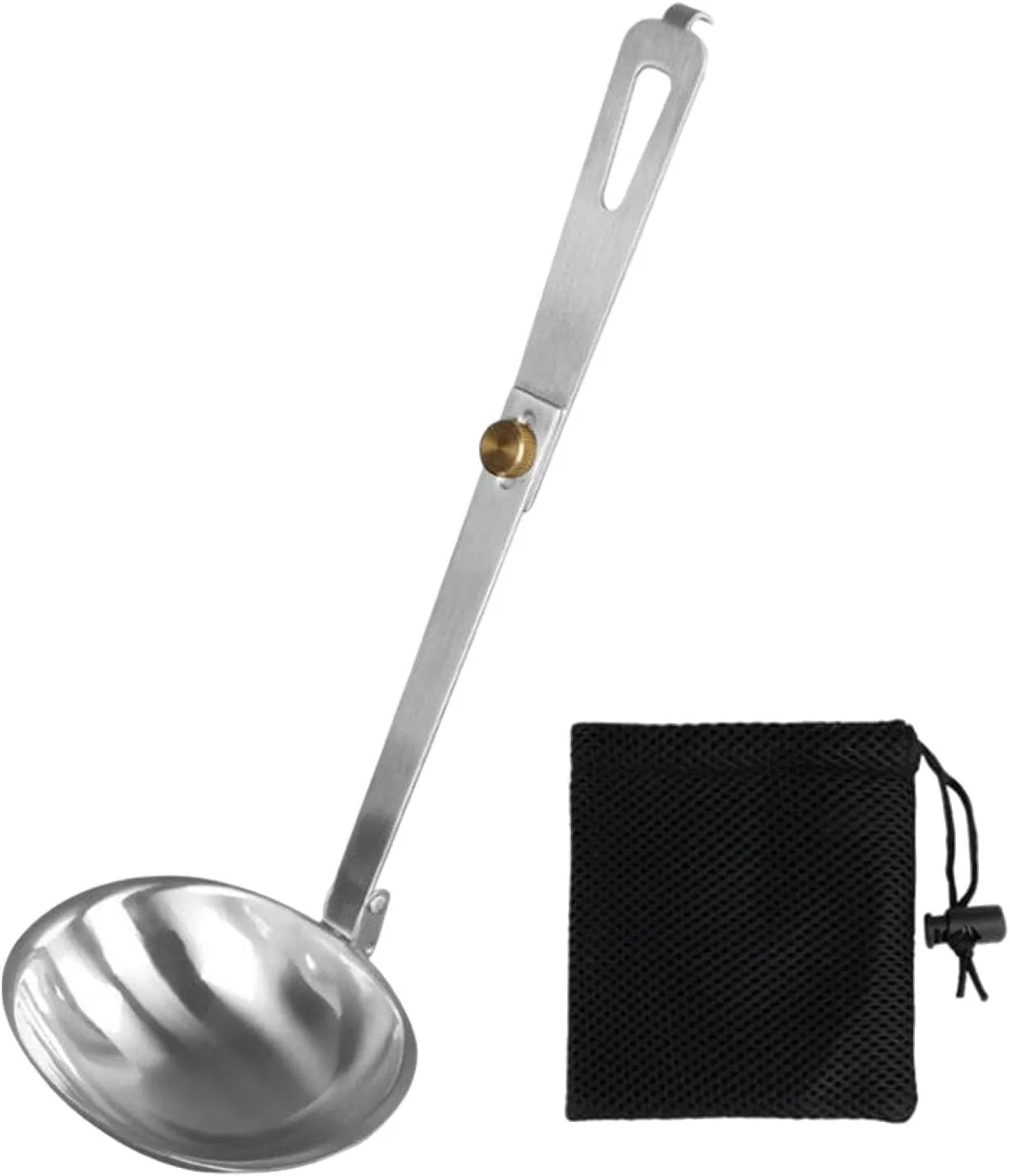 Foldable Soup Spoon Folding Spoon Outdoor Dining Tool Compact Kitchen Utensil Cookware for Fishing Hiking Camping Cooking
