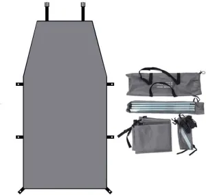 for Renault Caravelle/Dauphine/Express/Laguna/Modus Camping Tarpaulin Car Awning Waterproof Hammock Rainproof Sunshade Rainproof Awning Outdoor,B Grey-S