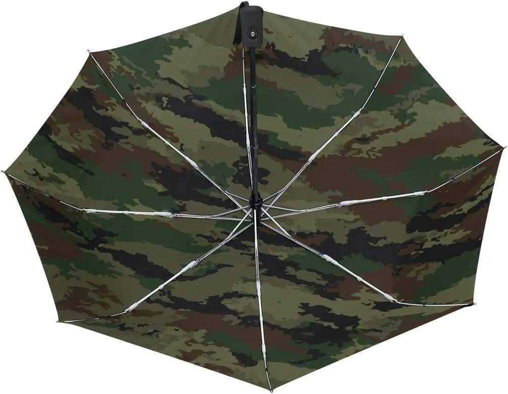 FORMRS Zebra Stripe Umbrella, Auto Open Umbrella Compact Folding Sun Rain Protection, Windproof for Kids Women Men