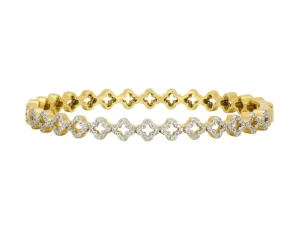 Freida Rothman Nautical Clover Hinge Bangle
