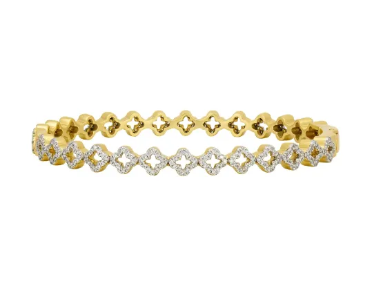 Freida Rothman Nautical Clover Hinge Bangle