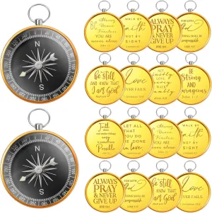 Fumete Christian Gift Compasses Hiking Scripture Religious Bible Vintage Gifts for Graduation Student Fathers Day Church Men Sunday School Teacher