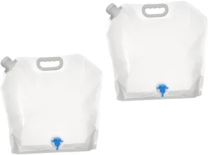 GALPADA 2pcs Portable Water Bag Collapsible Water Storage Pouch Hiking Bag for Outdoor Sports Foldable 10l Capacity